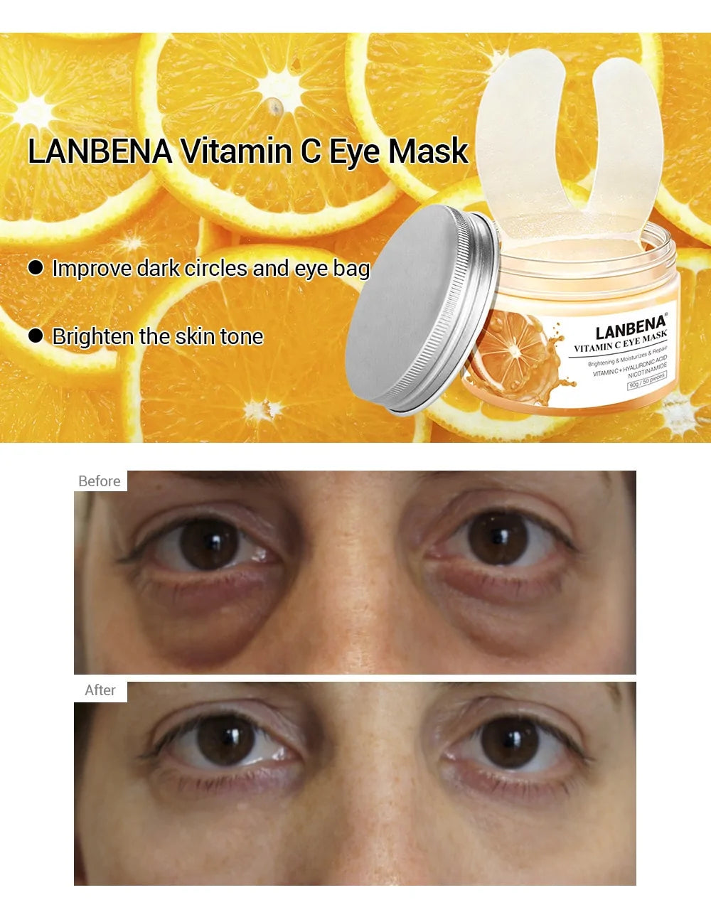 Eye Patches Hyaluronic Acid Moisturizing Eye Masks