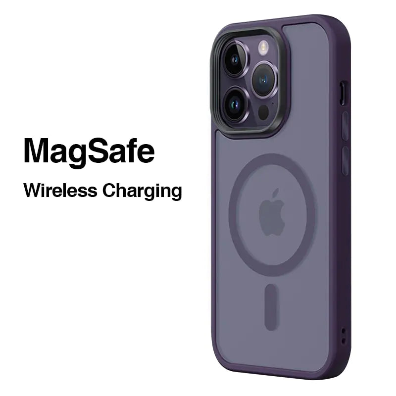 Translucent Matte Magsafe Magnetic Wireless Charging Phone Case